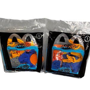 McDonalds Nerf Disk Blaster Challenge Happy Meal Toys x2 2023 NIP